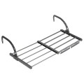 Suszarka na pranie na kaloryfer metalowa szara rozsuwana 45-83x35 cm