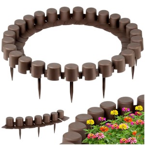 Palisada ogrodowa brązowa 220 cm 4 szt.