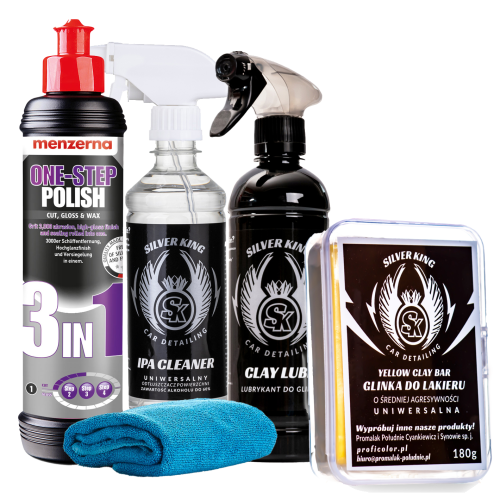 Pasta Polerska Menzerna 3w1 250ml + Glinka do Lakieru + Lubrykant + Ipa SK