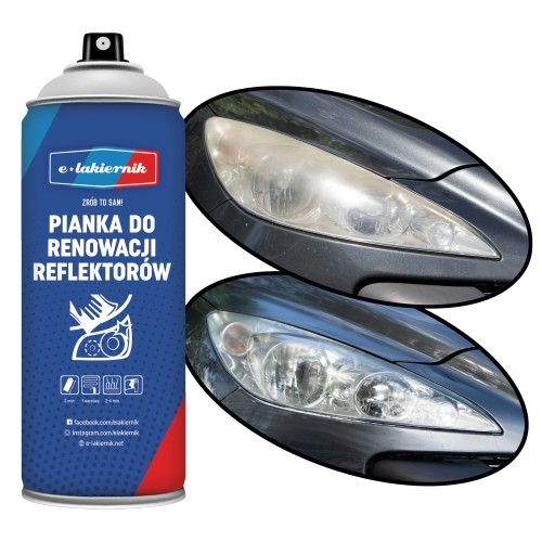 Regeneracja Reflektorów Pianka do Polerowania Czyszczenia Lamp e-lakiernik