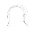 TUNEL OGRODOWY FOLIOWY 3x2x2m ZIELONY