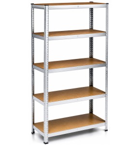 Mocny Regał Magazynowy Metalowy 875kg 5 Półek Garażowy 180x90x40