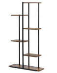 Kwietnik Loft Regał na Kwiaty 6 Półek Metal Drewno