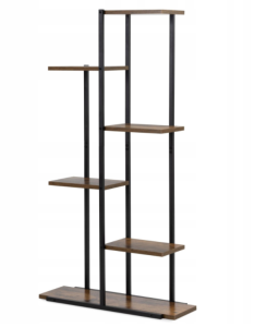 Kwietnik Loft Regał na Kwiaty 6 Półek Metal Drewno