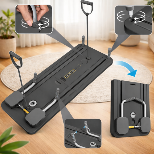DESKA DO PILATESU ĆWICZEŃ REFORMER PILATES MATA TAŚMY OPOROWE TIMER [REFORMER1]