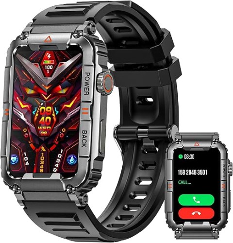 JELLOO Tactical Smartwatch, Smartwatch z funkcją telefonu, wodoodporny