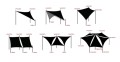 Żagiel przeciwsłoneczny wodoodporny codura 3x3x3m beżowy