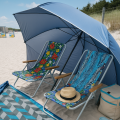 Duży parasol plażowy i ogrodowy 3w1 - składany parawan