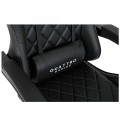 Fotel Gamingowy z Podnóżkiem Eco Skóra QUATTRO Black