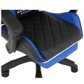 Fotel Gamingowy z Podnóżkiem Eco Skóra QUATTRO Blue