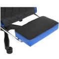 Fotel Gamingowy z Podnóżkiem Eco Skóra QUATTRO Blue