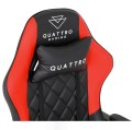 Ergonomiczny Fotel Gamingowy Quattro Carbon Red Pikowany