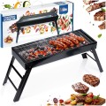 Grill węglowy składany przenośny 77x23x31 cm