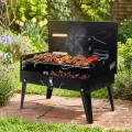 Grill węglowy składany przenośny walizka z przyborami 43x26x29 cm