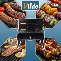 Grill węglowy składany przenośny walizka z przyborami 43x26x29 cm