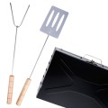 Grill węglowy składany przenośny walizka z przyborami 43x26x29 cm