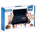 Grill węglowy składany przenośny walizka z przyborami 43x26x29 cm