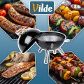 Grill węglowy stalowy kulisty przenośny 31x31x41 cm