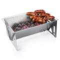 Grill węglowy stalowy składany 40x24x17 cm