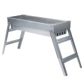 Grill węglowy stalowy składany przenośny 73x21x37 cm