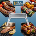 Grill węglowy stalowy składany przenośny 73x21x37 cm