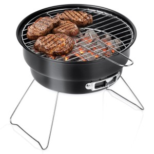 Grill węglowy stalowy składany przenośny 28x26x22 cm
