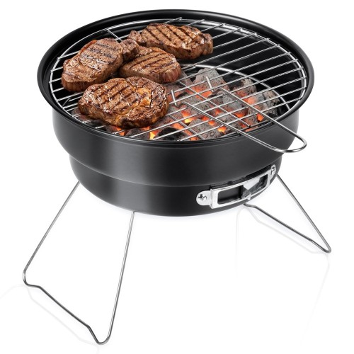 Grill węglowy stalowy składany przenośny 28x26x22 cm