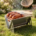 Grill węglowy stalowy składany 21x16,5x12,5 cm