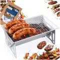 Grill węglowy stalowy składany 28x18x12 cm