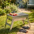Grill węglowy stalowy składany przenośny 46x21x27 cm
