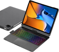  Etui do iPad czarne, klawiatura QWERTZ iPad 10.2 podświetlana RGB