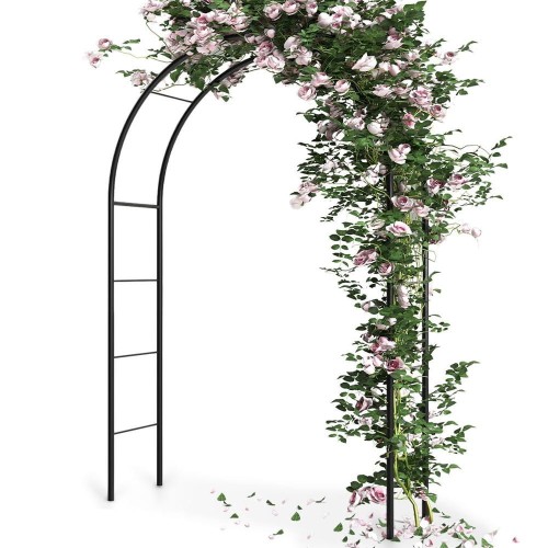 Pergola Ogrodowa Metalowa 235 cm – Łuk Pod Róże, Bluszcz, Winorośl | Tunel dla Roślin Pnących | Dekoracja Do Ogrodu i Działki