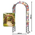 Pergola Ogrodowa Metalowa 235 cm – Łuk Pod Róże, Bluszcz, Winorośl | Tunel dla Roślin Pnących | Dekoracja Do Ogrodu i Działki