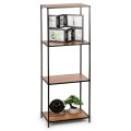 Regał Metalowy Czarny z 4 Półkami 46x30x130 cm – Minimalizm i Funkcjonalność w Nowoczesnym Stylu