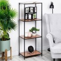 Regał Metalowy Czarny z 4 Półkami 46x30x130 cm – Minimalizm i Funkcjonalność w Nowoczesnym Stylu