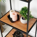 Regał Metalowy Czarny z 4 Półkami 46x30x130 cm – Minimalizm i Funkcjonalność w Nowoczesnym Stylu