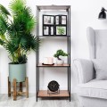 Regał Metalowy Czarny z 4 Półkami 46x30x130 cm – Minimalizm i Funkcjonalność w Nowoczesnym Stylu