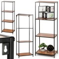 Regał Metalowy Czarny z 4 Półkami 46x30x130 cm – Minimalizm i Funkcjonalność w Nowoczesnym Stylu