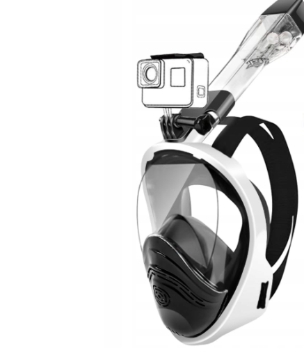 Maska do nurkowania biało czarna HINATAA