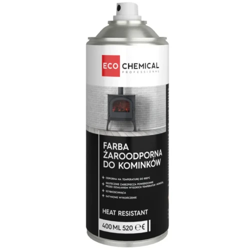 Czarna farba żaroodporna do 800°C RAL 9005 – do kominków, pieców i rur