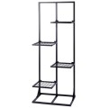 Kwietnik metalowy czarny 4-poziomowy 102 cm