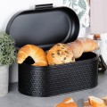 Chlebak stalowy czarny 34x20x15 cm