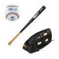 Zestaw baseballowy BRETT Senior – kij 30", piłka, rękawica 11"