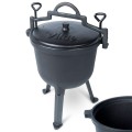 Kociołek żeliwny 8L na ognisko z pokrywą | grill, kemping, palenisko