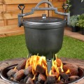 Kociołek żeliwny 8L na ognisko z pokrywą | grill, kemping, palenisko