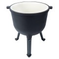Kociołek żeliwny 10L z emalią i pokrywką | grill, ognisko, palenisko