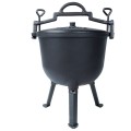Kociołek żeliwny 10L z pokrywką | ognisko, grill, palenisko, kemping