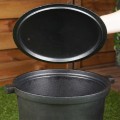 Kociołek żeliwny 10L z pokrywką | ognisko, grill, palenisko, kemping