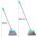 Miotła z teleskopowym kijem 95–133 cm – twarde włosie, 