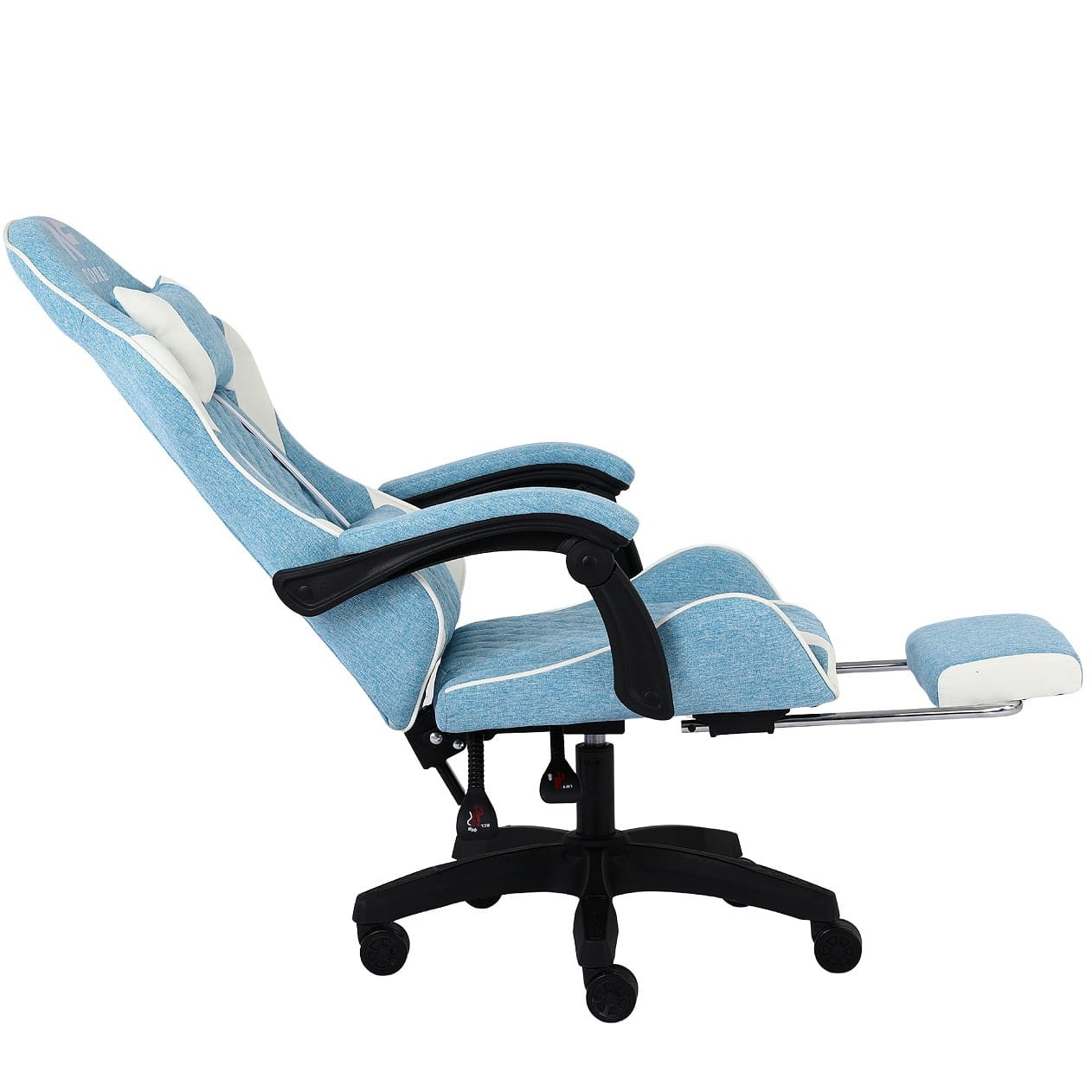 Fotel gamingowy INFINI Core – tkanina, podnóżek, ergonomia, poduszki